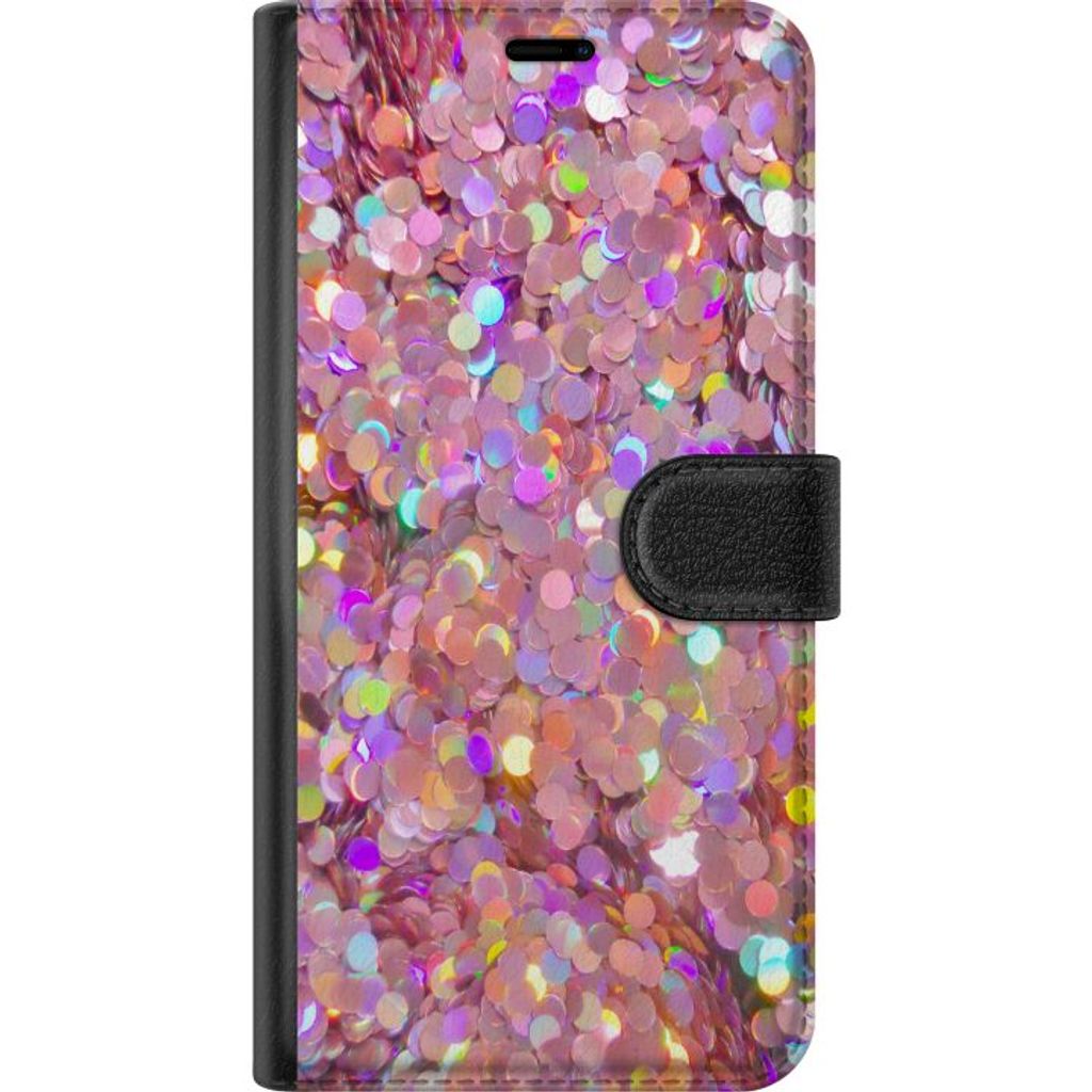 Apple iPhone 18 Pro Musta Lompakkokotelo Glitter