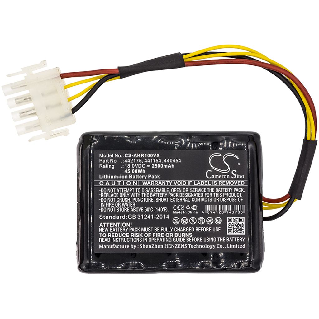 440629 for Robolinho, 18,0V, 2500mAh