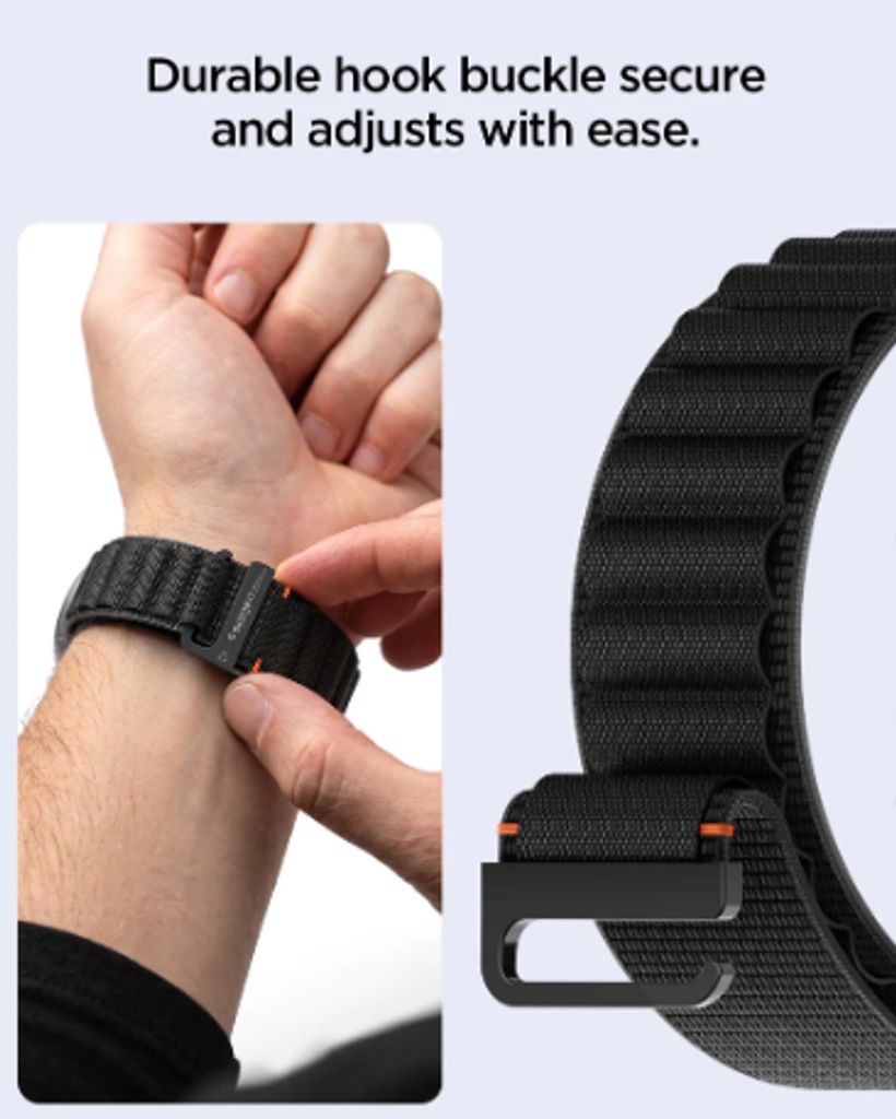 Spigen WBF1 Urrem til Samsung Galaxy Watch 9/8 40/44/46mm - Sort