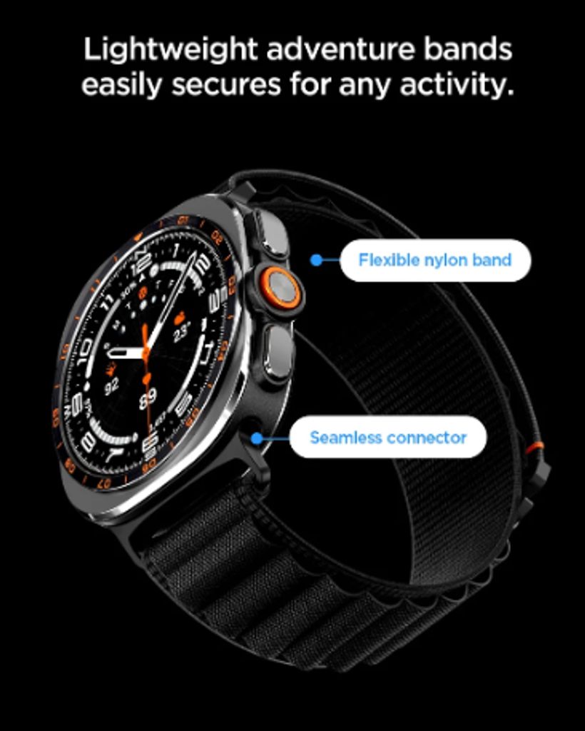 Spigen WBF1 Urrem til Samsung Galaxy Watch Ultra/Ultra 2 47mm - Sort
