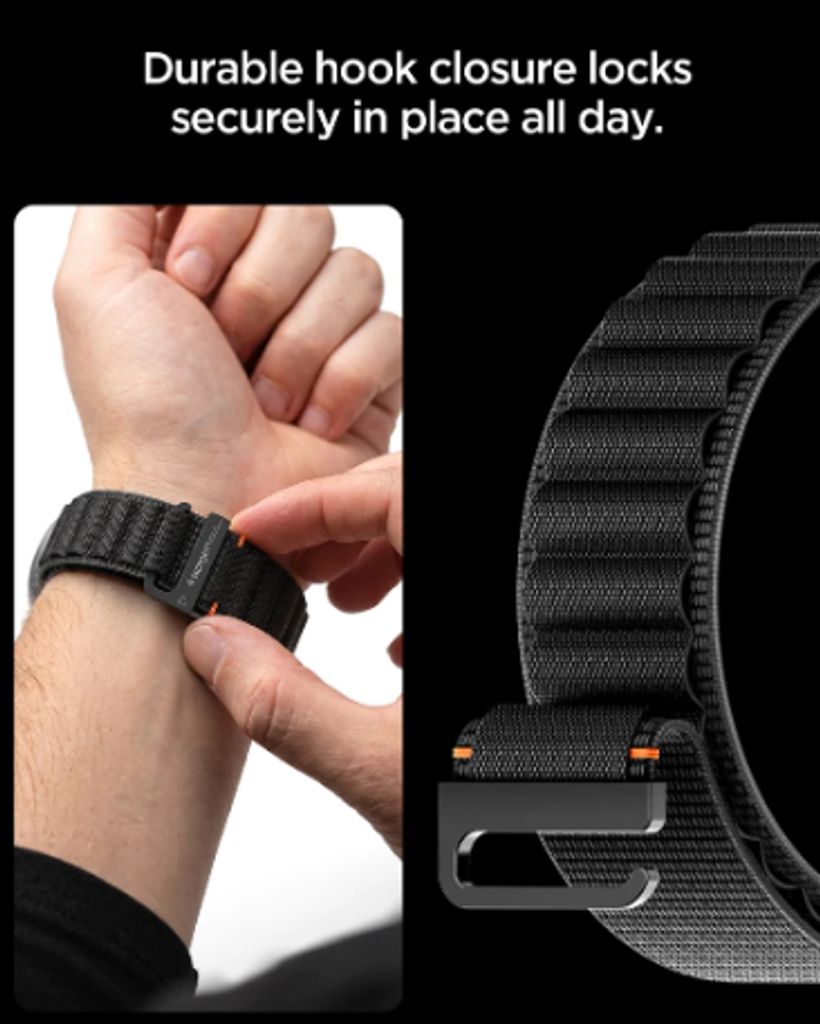 Spigen WBF1 Urrem til Samsung Galaxy Watch Ultra/Ultra 2 47mm - Sort