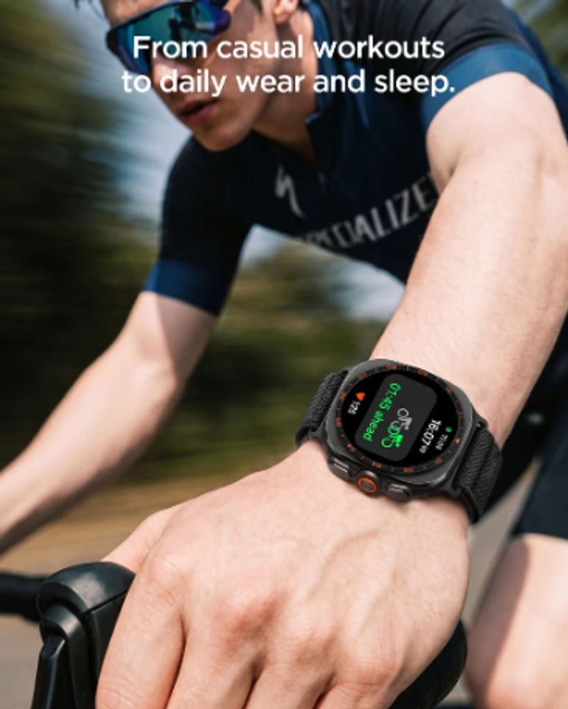 Spigen WBF1 Urrem til Samsung Galaxy Watch Ultra/Ultra 2 47mm - Sort