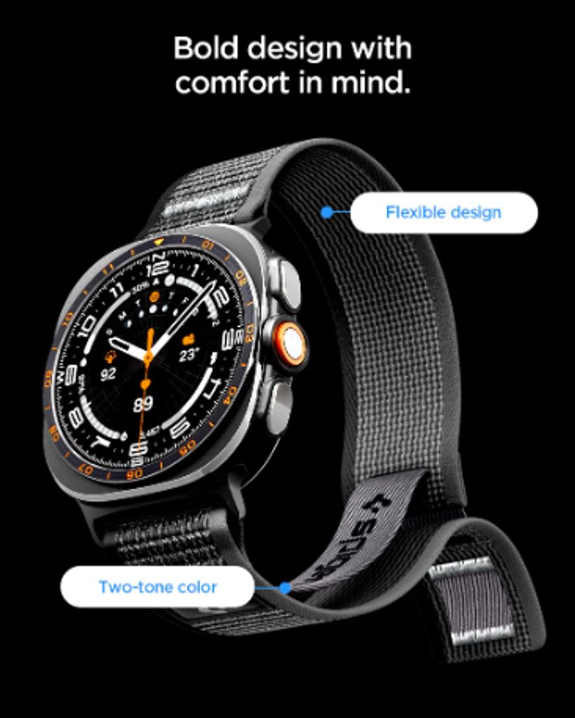 Spigen Athlex Air Band - Galaxy Watch Ultra 47mm - Sort/Grå