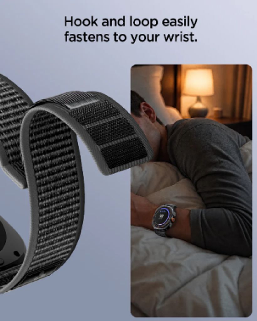 Spigen Athlex Air Band - Galaxy Watch Ultra 47mm - Sort/Grå