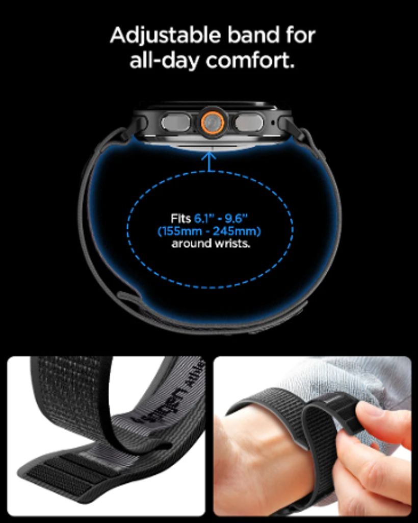 Spigen Athlex Air Band - Galaxy Watch Ultra 47mm - Sort/Grå