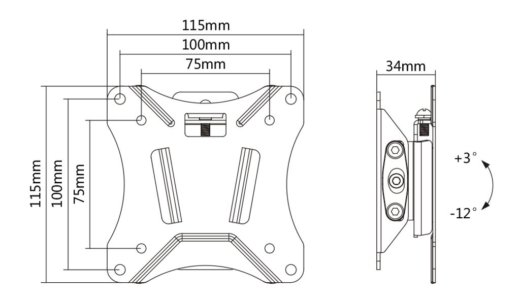 Deltaco Office vippevægbeslag 13-27" - Sort