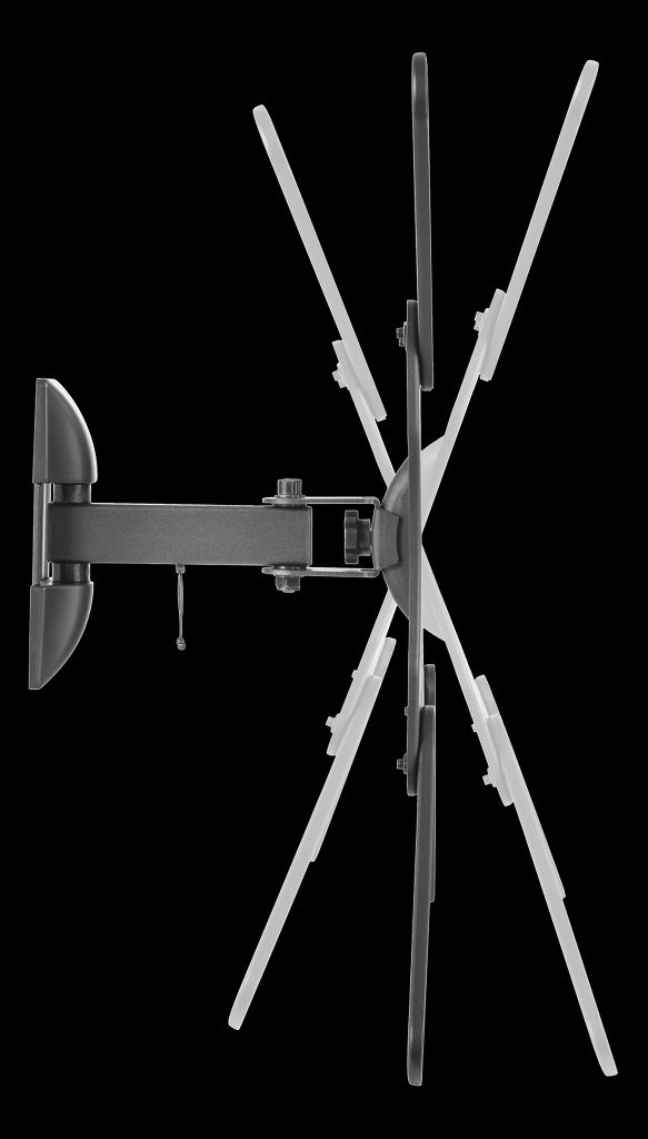 Deltaco OFFICE fuldt artikulerende vægbeslag, 23-55 tommer - sort