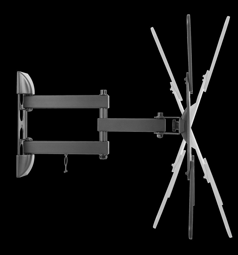 Deltaco OFFICE fuldt artikulerende vægbeslag 23-55 tommer - sort