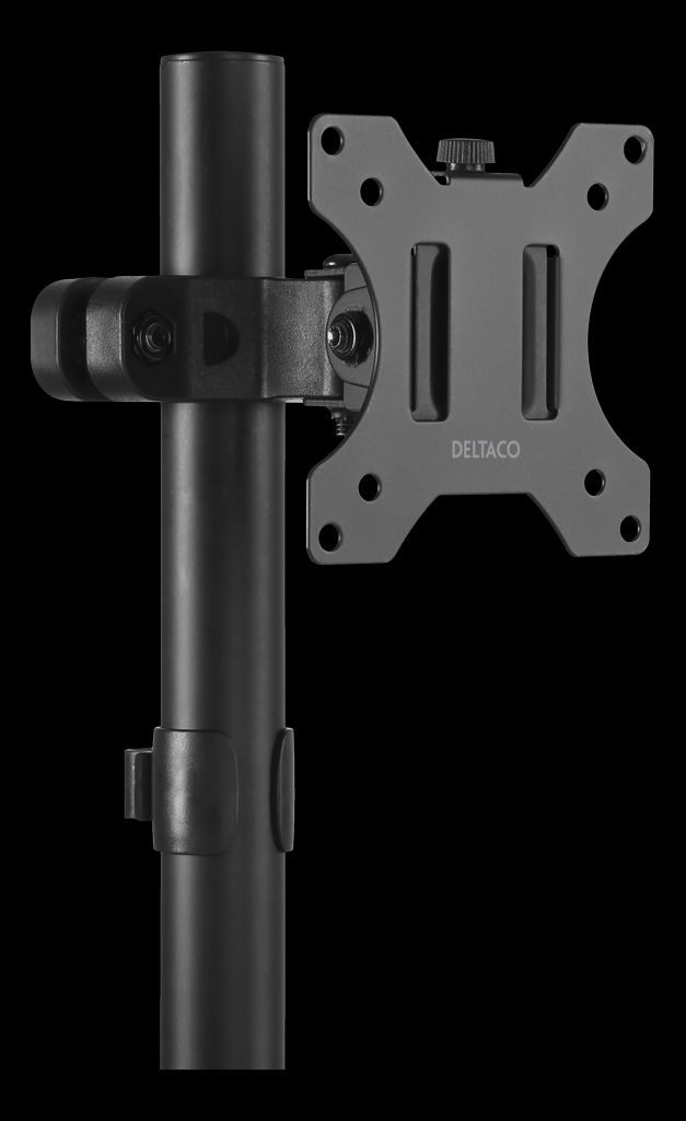 Deltaco OFFICE ARM-0304 skjermarm for stangmontering – svart, 17–32"