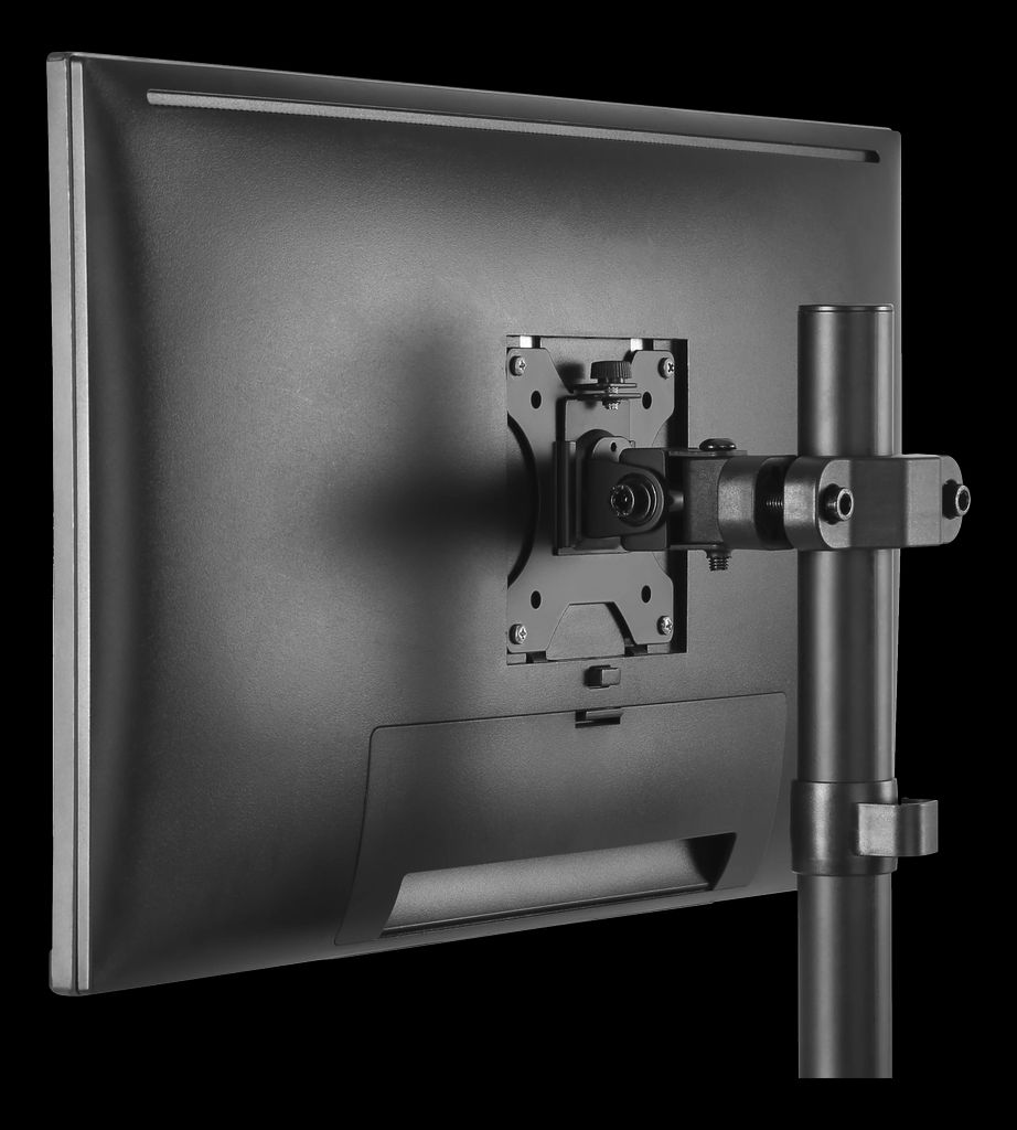 Deltaco OFFICE ARM-0304 skjermarm for stangmontering – svart, 17–32"