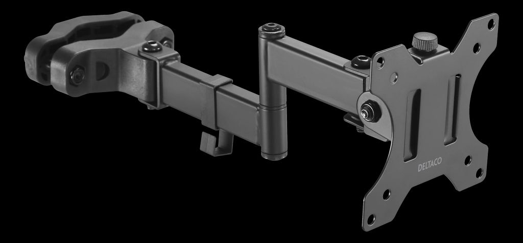 Deltaco OFFICE ARM-0305 monitorarm for stangmontering – svart