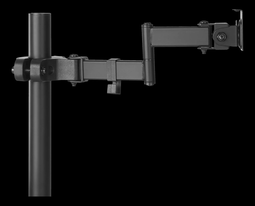 Deltaco OFFICE ARM-0305 monitorarm for stangmontering – svart