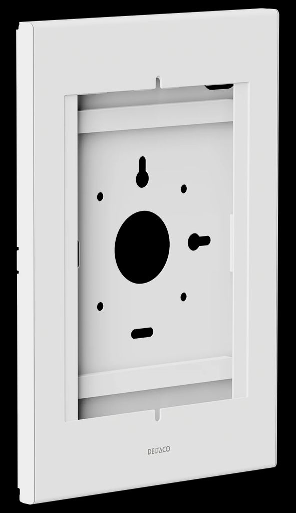 Deltaco OFFICE vægmonteret tyverisikret monteringsplade – hvid