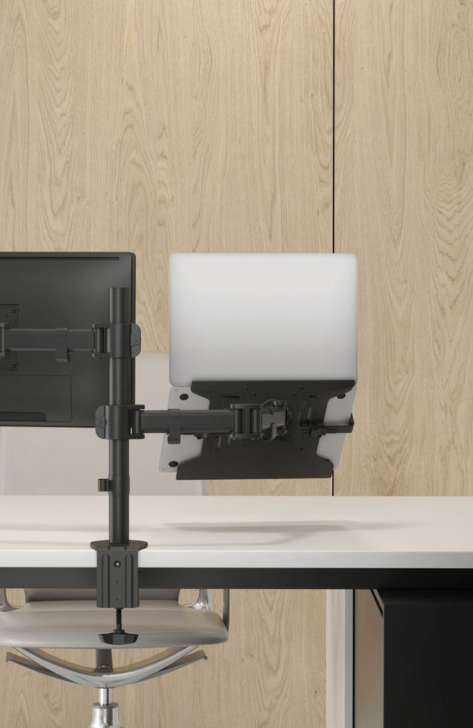 Deltaco OFFICE universal laptopholder stål, VESA - svart