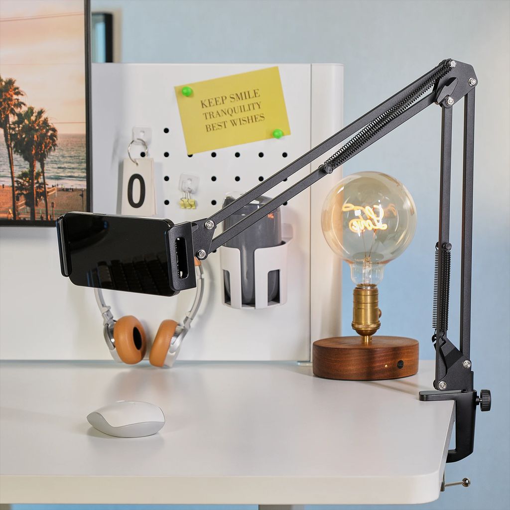 Deltaco stativ för smartphones och surfplattor 4–12,9 tum – svart