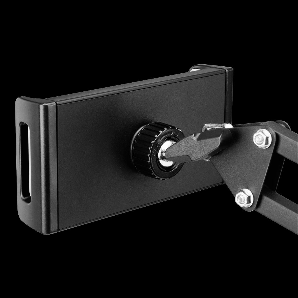 Deltaco stativ för smartphones och surfplattor 4–12,9 tum – svart