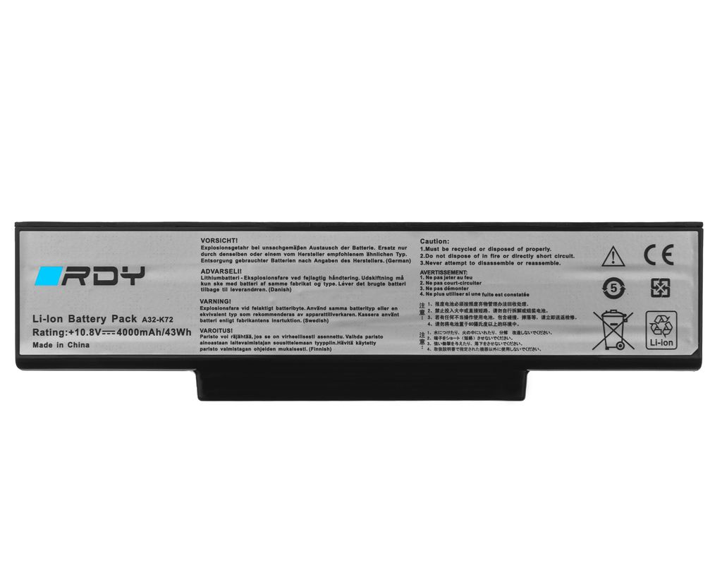 RDY Batteri A32-K72 til Asus N71 K72 K72J K72F K73S K73SV N71 N71J