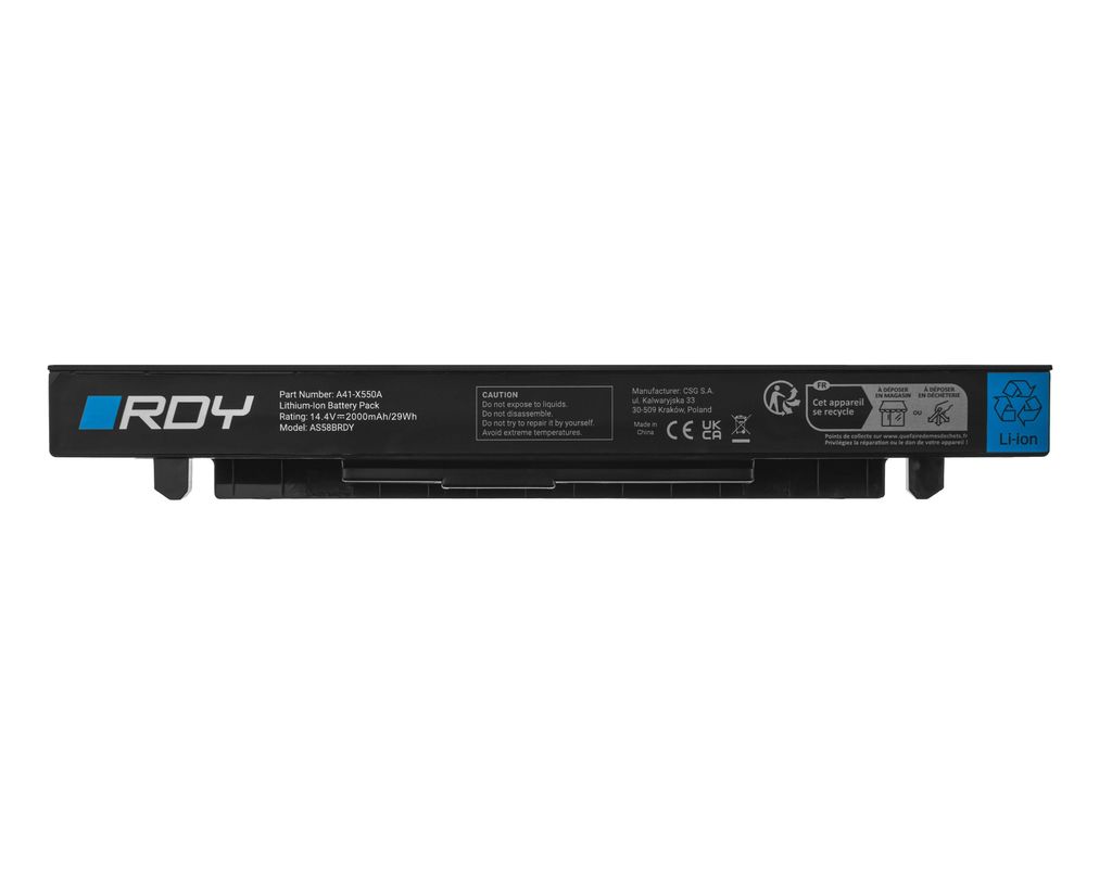 RDY Laptop Batteri A41-X550A til Asus A550 F550J F550L R510 R510C R510J osv.