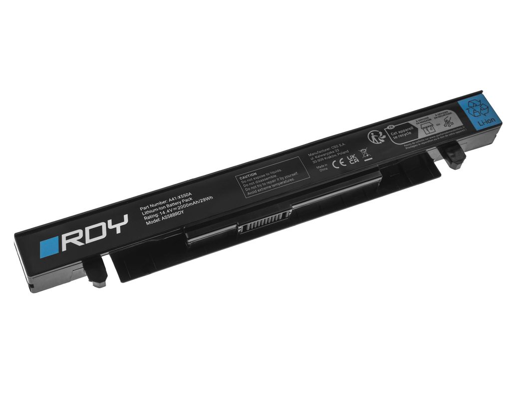 RDY Laptop Batteri A41-X550A til Asus A550 F550J F550L R510 R510C R510J osv.