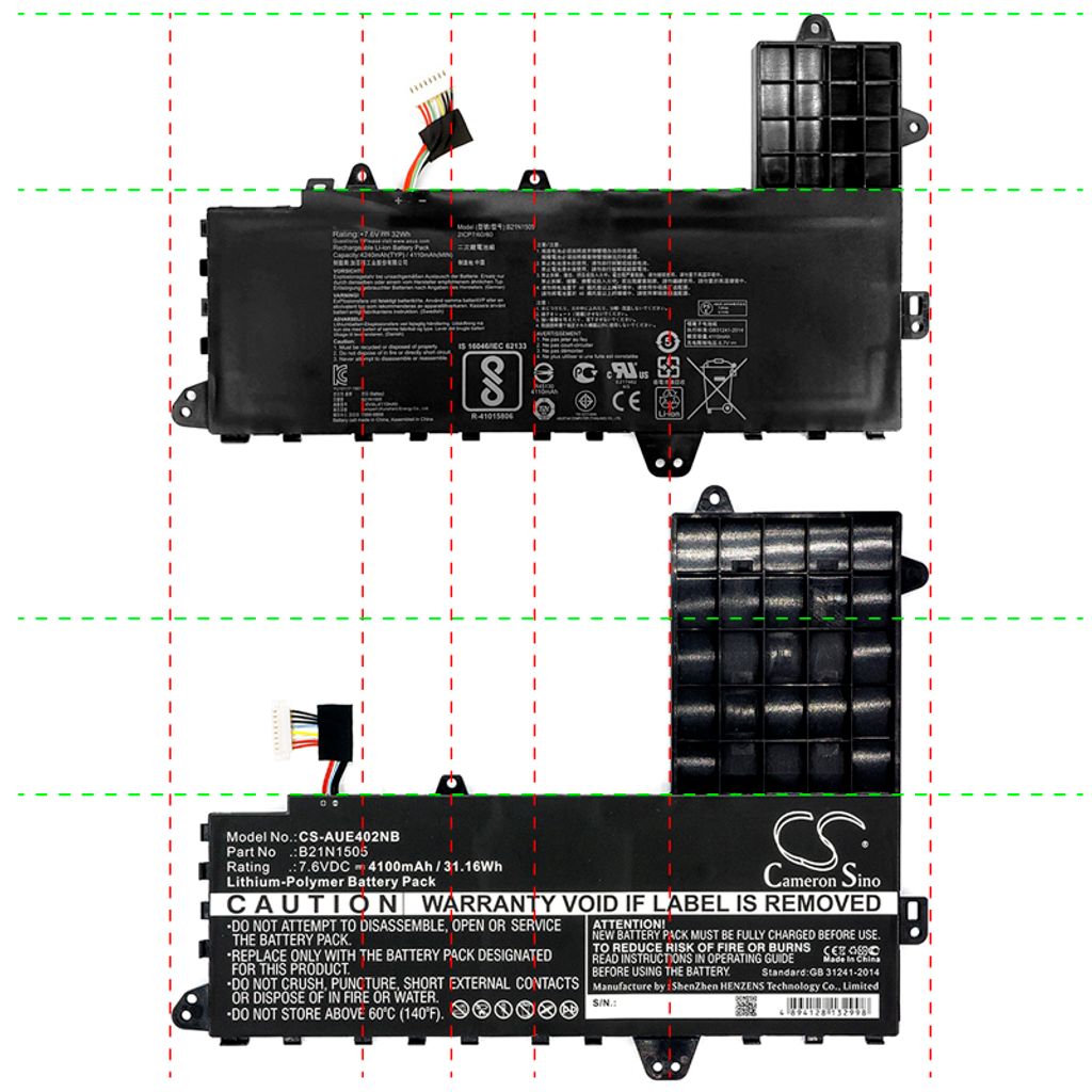 Asus X402NA-GA259T, 7.6V, 4100 mAh