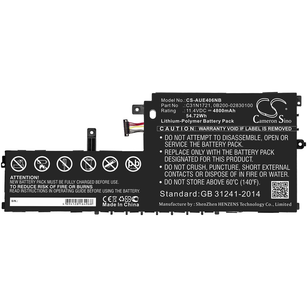 Asus E406SA-BV028TS, 11.4V, 4800 mAh