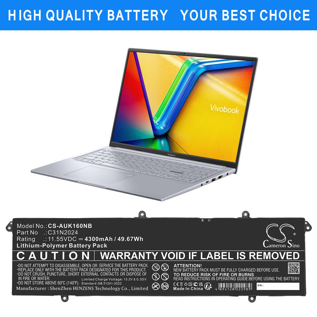 Asus VivoBook 16X K3605VC m.fl.