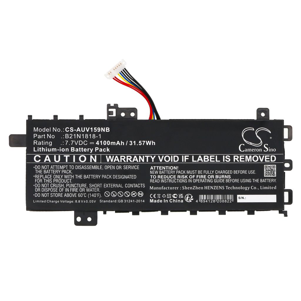 B21N1818-1 for Asus, 7.7V, 4100mAh