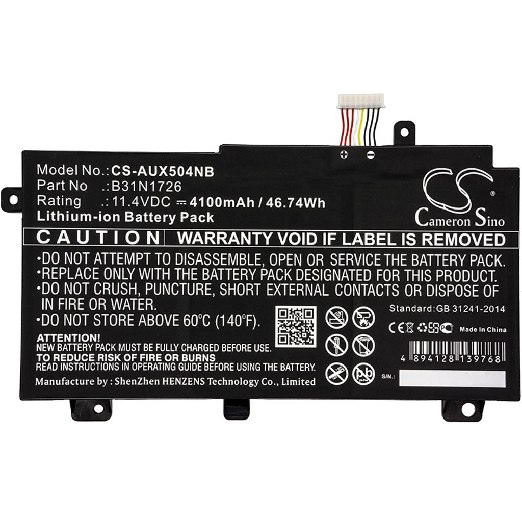 Asus FX504GE, 11.4V, 4100 mAh