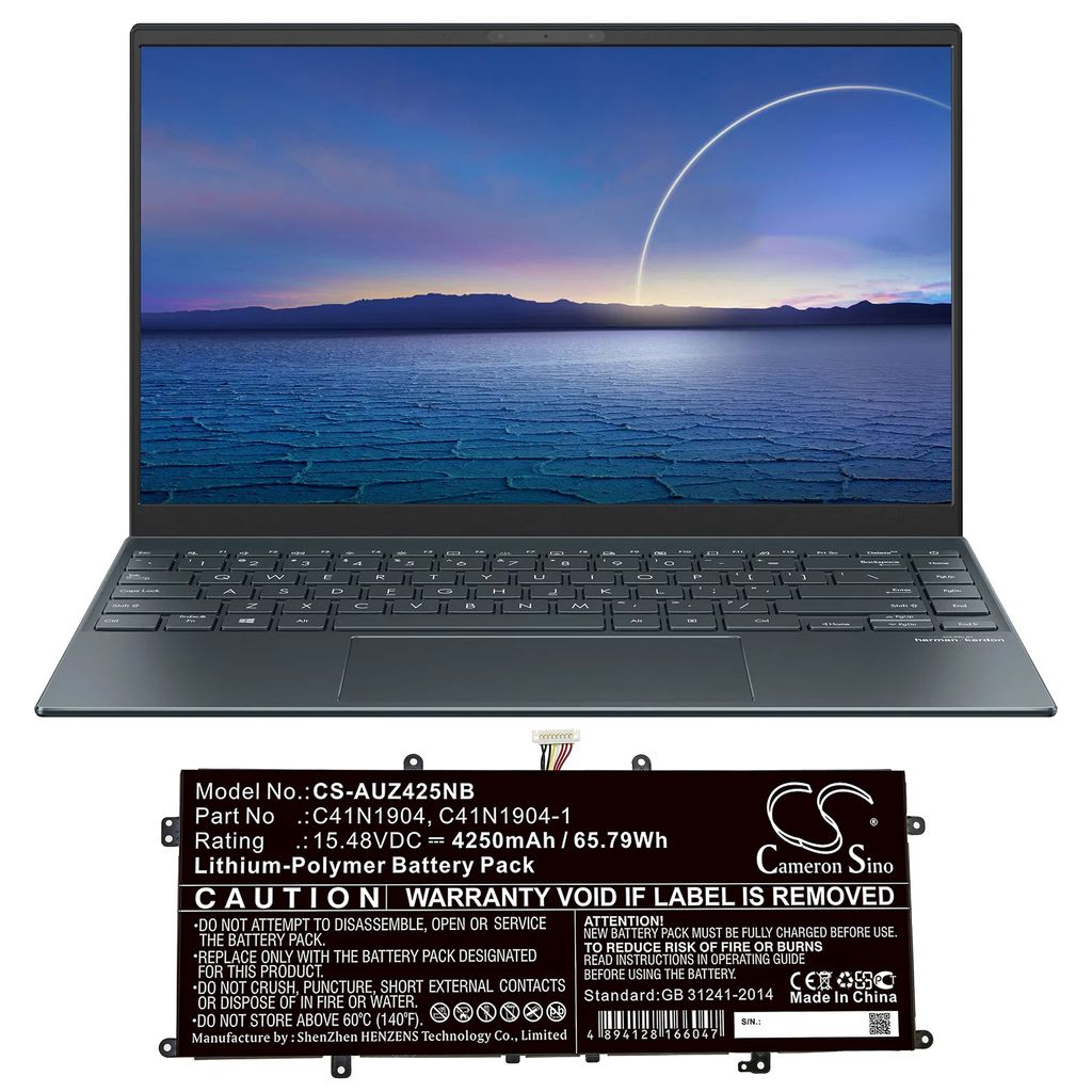 Asus ZenBook 14 UX425JA-PURE13, 15.48V, 4250 mAh