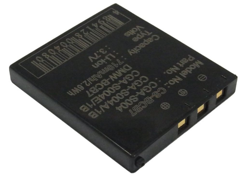 Panasonic DMC-FX7EG-R, 3.7V, 710 mAh
