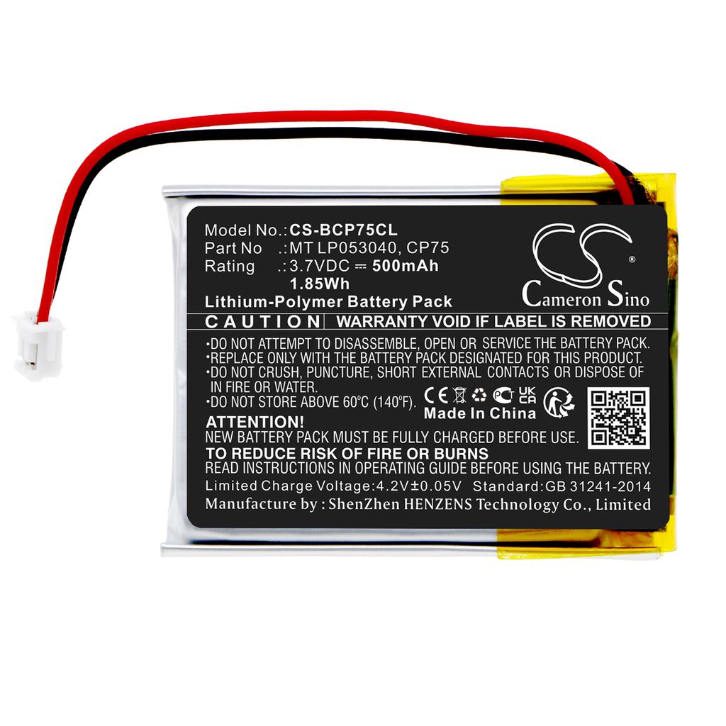CP75 för iDect, 3,7V, 500mAh