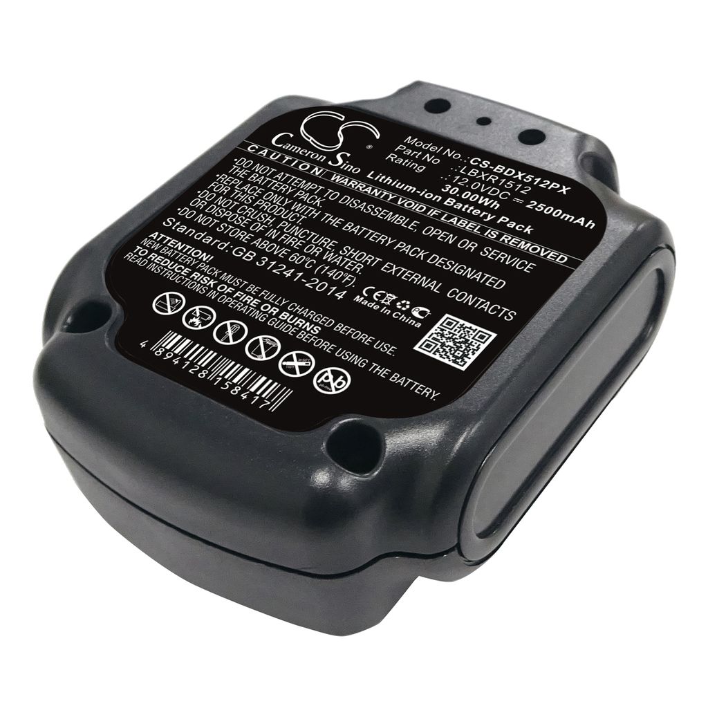 LBXR1512 for BlackDecker, 12.0V, 2500 mAh