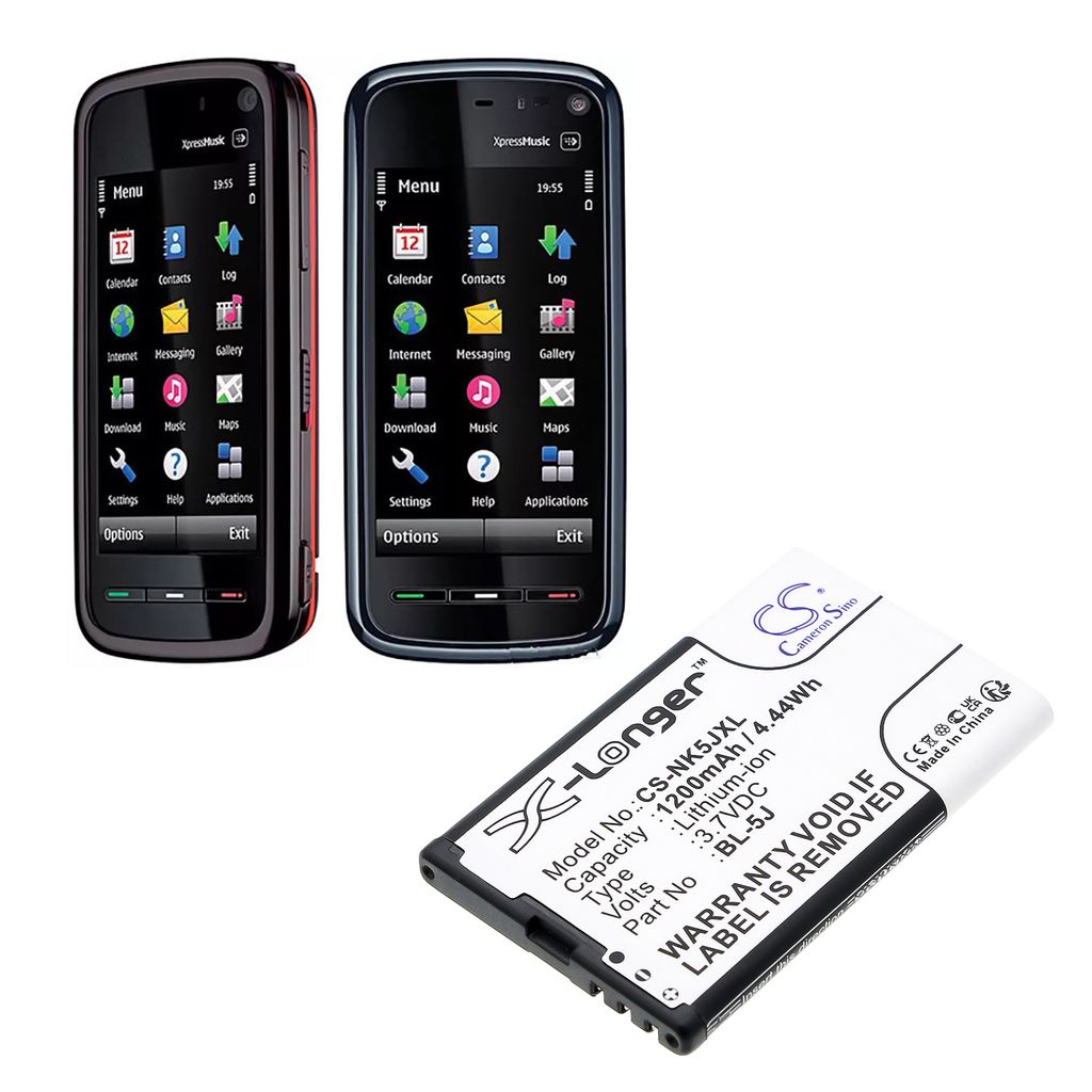 Nokia C3, 3.6V (3.7V), 1100 mAh