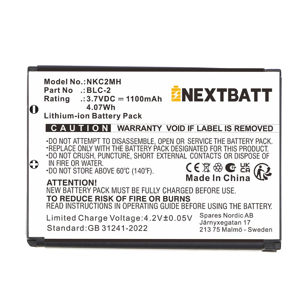 BLC-2 erstatningsbatteri