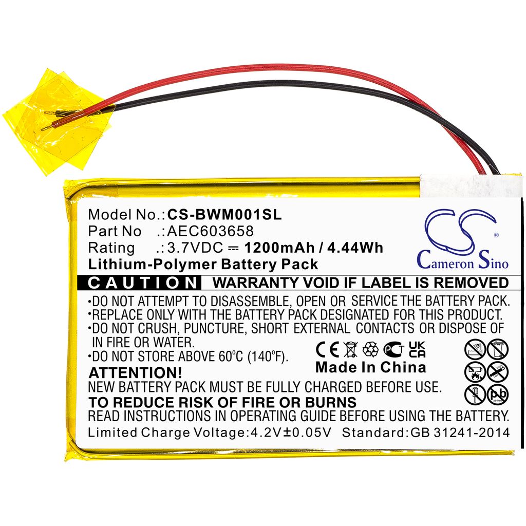 Bw MC-XW00, 3.7V, 1200 mAh