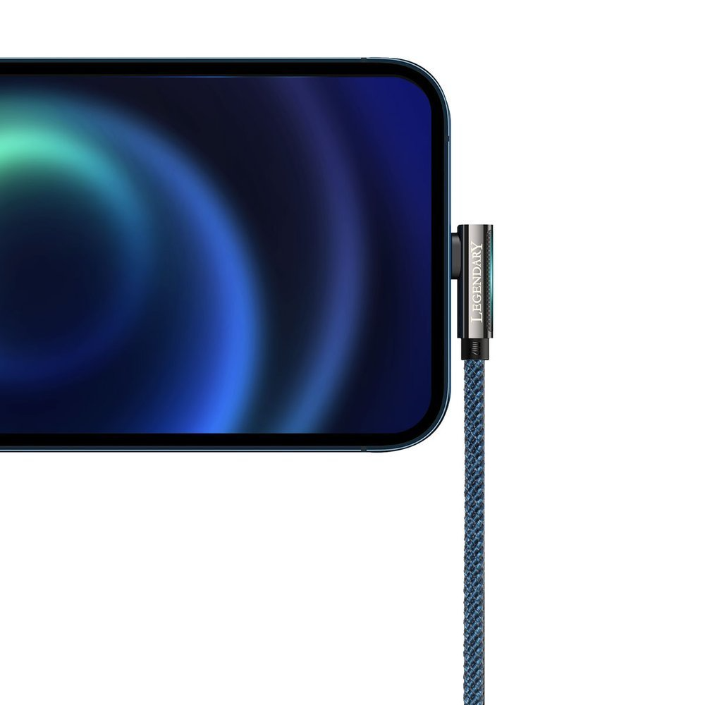 Baseus Legend Vinklet USB-C til Lightning Kabel 20W, 2m - Blå