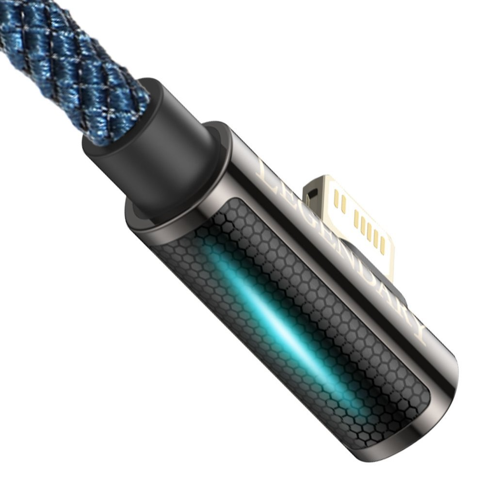 Baseus Legend Vinklet USB-C til Lightning Kabel 20W, 2m - Blå