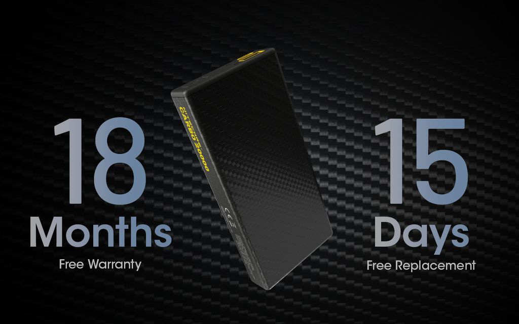 Nitecore CARBO 20000 Powerbank 20000mAh 3A Wiederaufladbar mit USB-C + USB-A