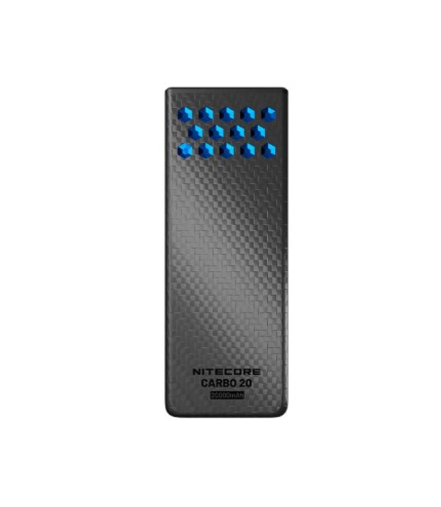 Nitecore CARBO 20 Powerbank 20000mAh 65W med 2 USB-C portar Blå