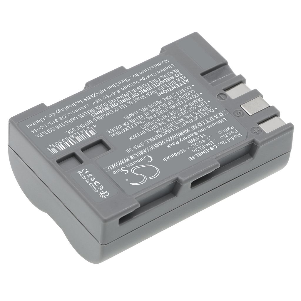 Batteri for Nikon D-SLR D50 D70 D80 D90 D100 D200 etc., 7.4V 1500mAh