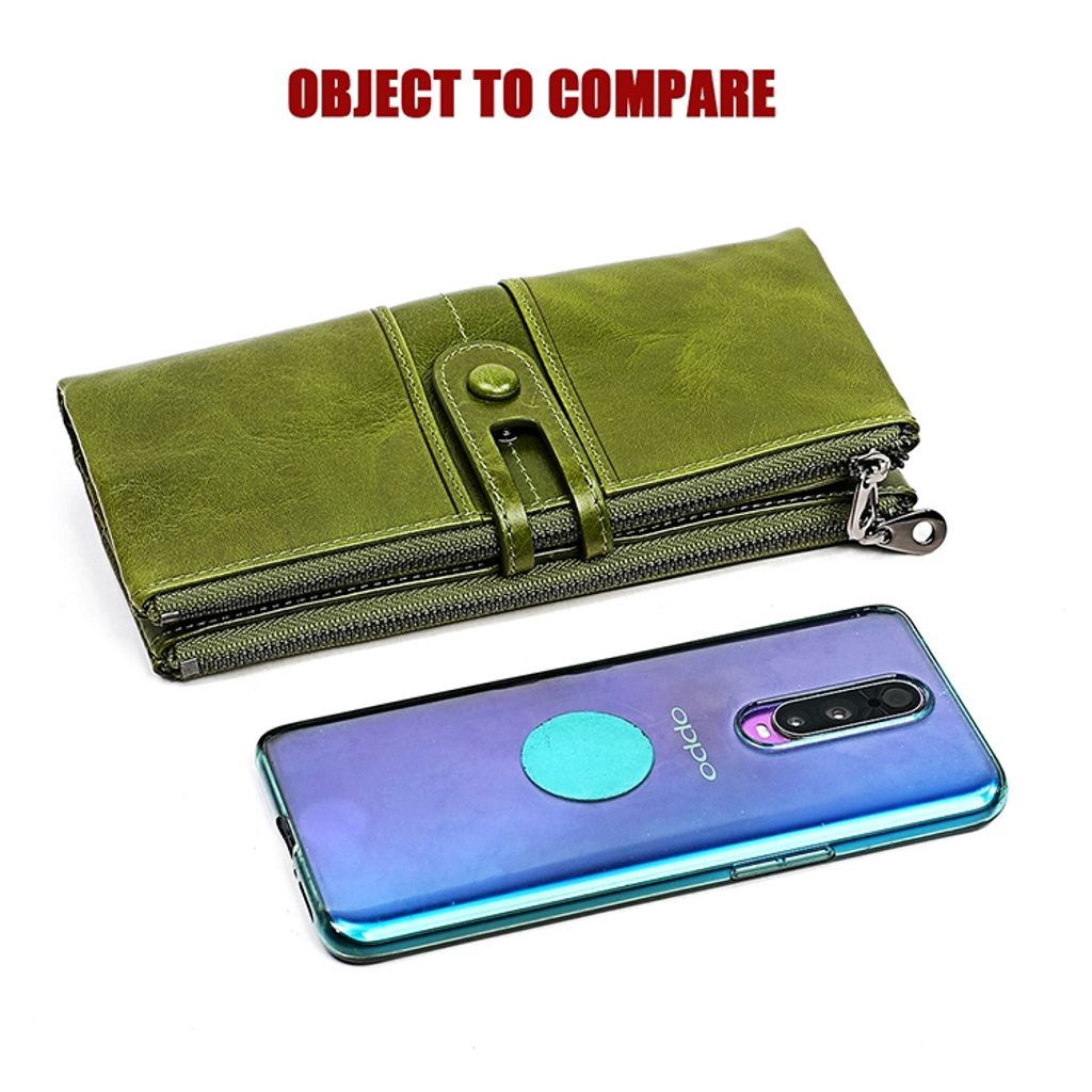 Antimagnetisk RFID-skinnlommebok med kortspor – mørkebrun