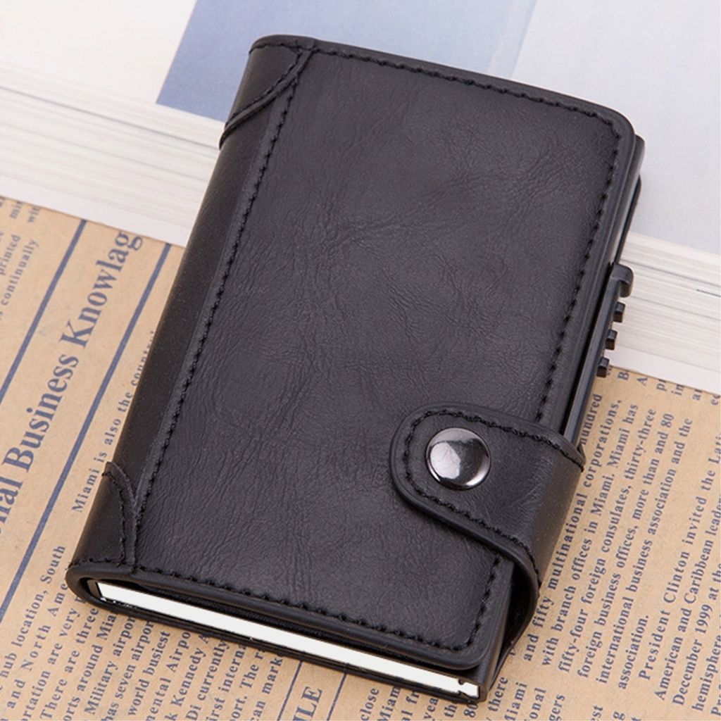 X-51 RFID-blokkerende PU-skinnlommebok – svart