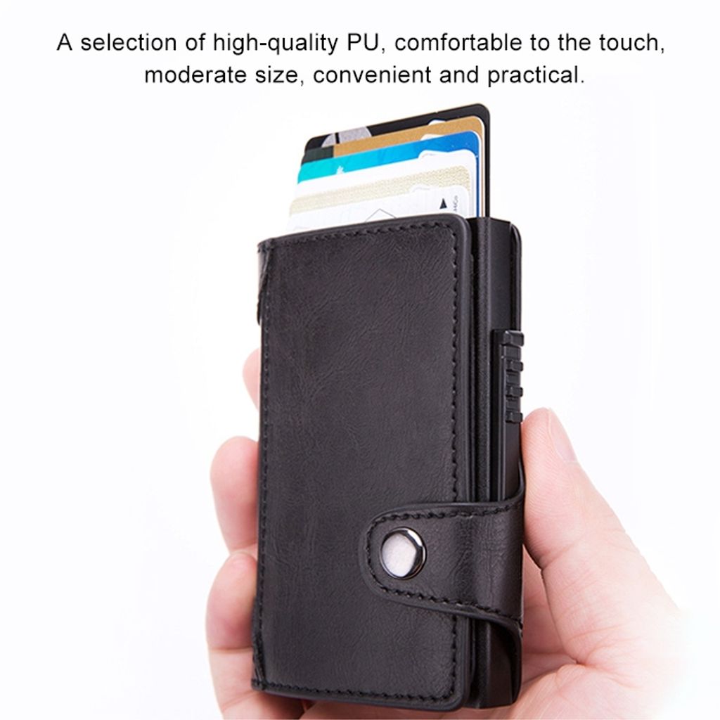 X-51 RFID-blokkerende PU-skinnlommebok – brun