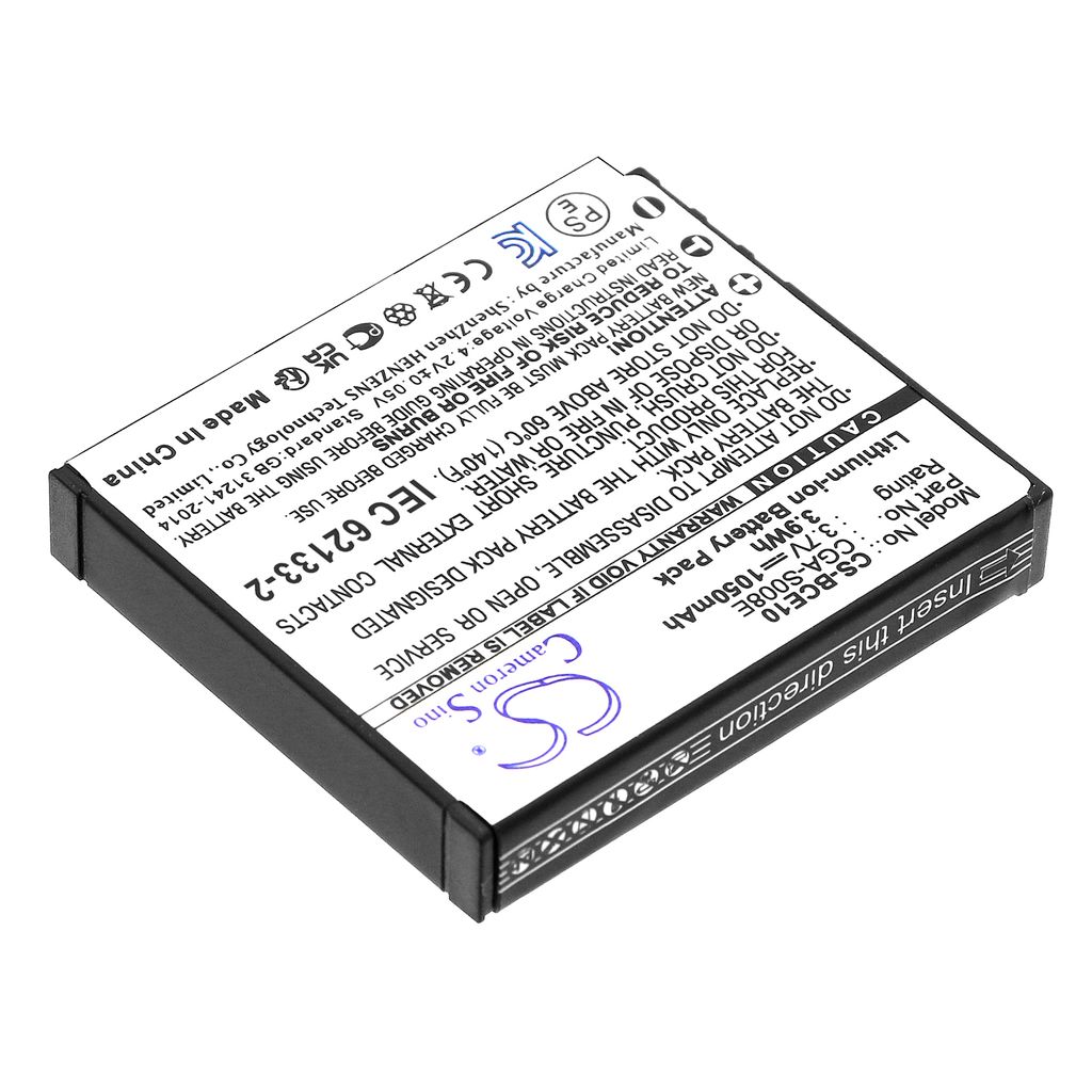 CGA-S008/DMW-BCE10/VW-VBJ10 ersättningsbatteri