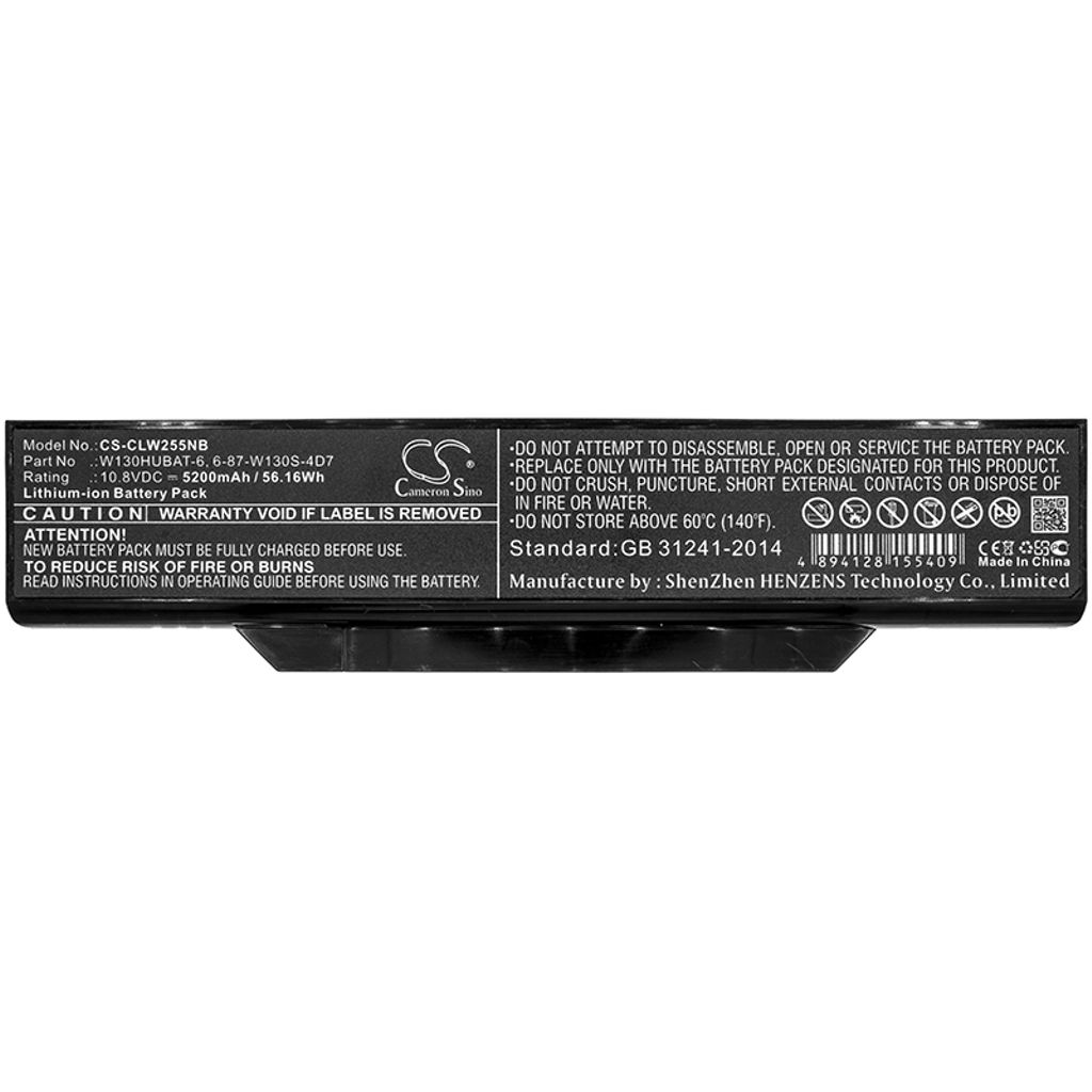 Clevo W130EV, 10.8V, 5200 mAh