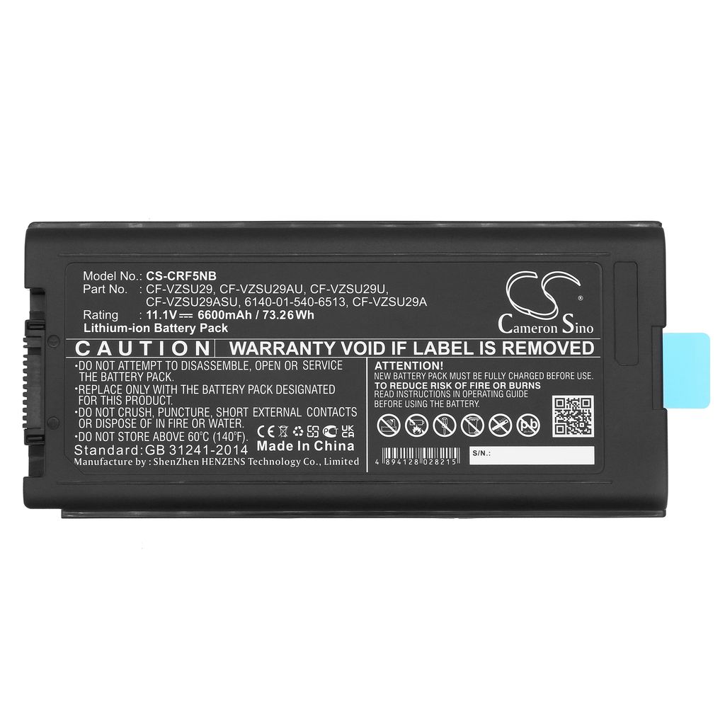 Panasonic ToughBook CF52, 11.1V, 6600 mAh