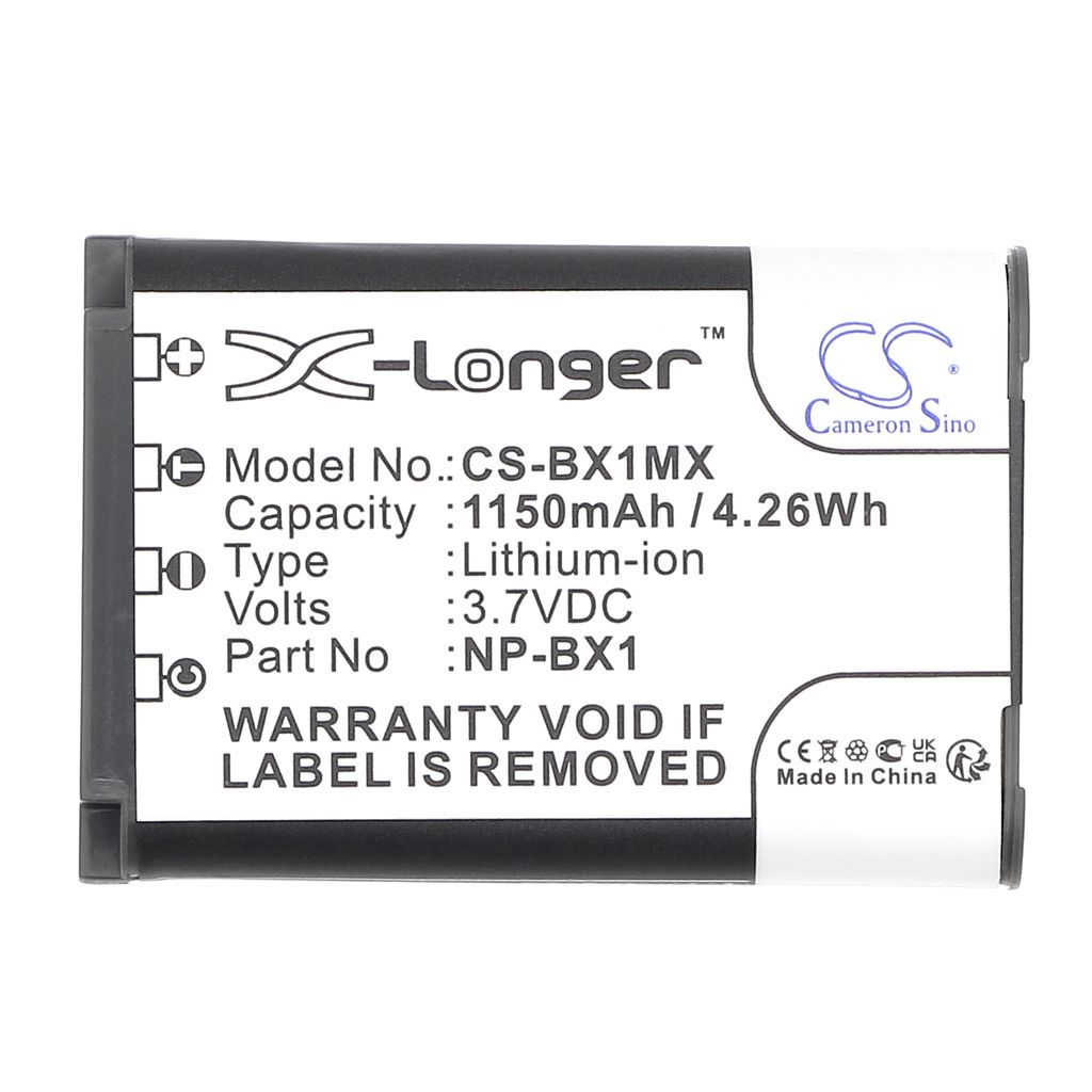 Sony Cyber-Shot DSC-HX300, 3.6V (3.7V), 1150 mAh
