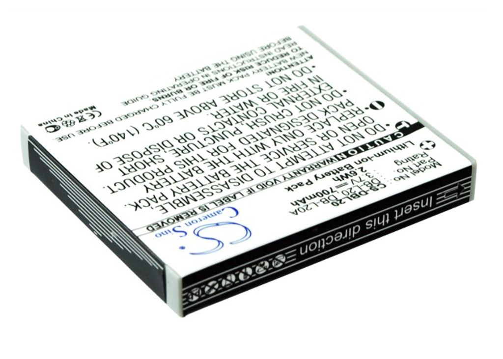 thumbnail image 2 of Kastar DB-L20 Battery + Charger For Sanyo Xacti VPC-CA6 – 1400mAh Li-Ion 2 of 6