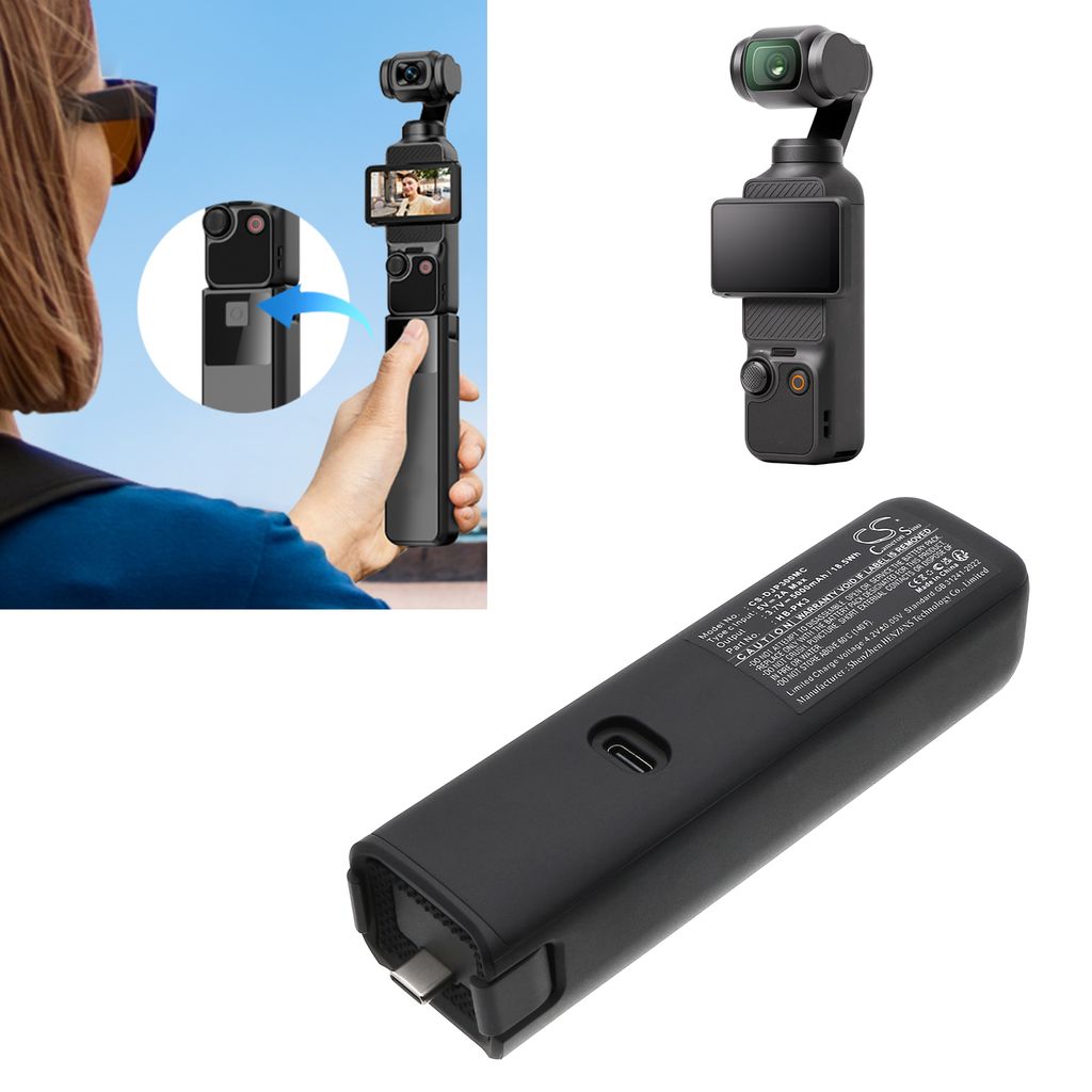 DJI Osmo Pocket 3 Batterihåndtag etc.