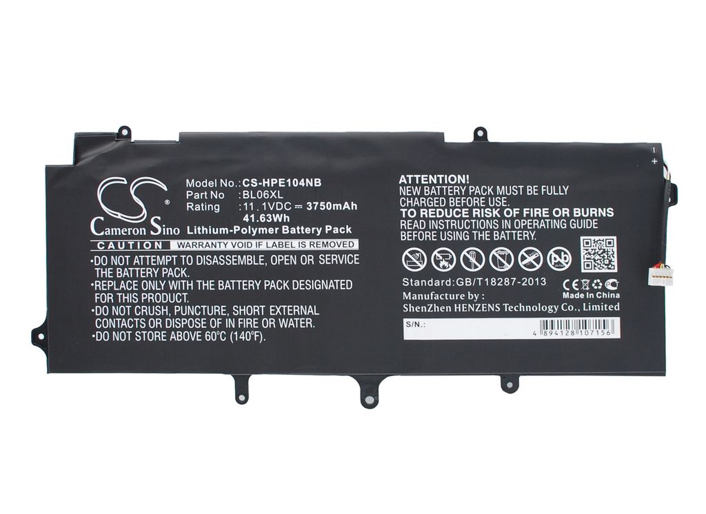Laptop Battery 722236-171 et. al for HP, 11.1V, 3750mAh